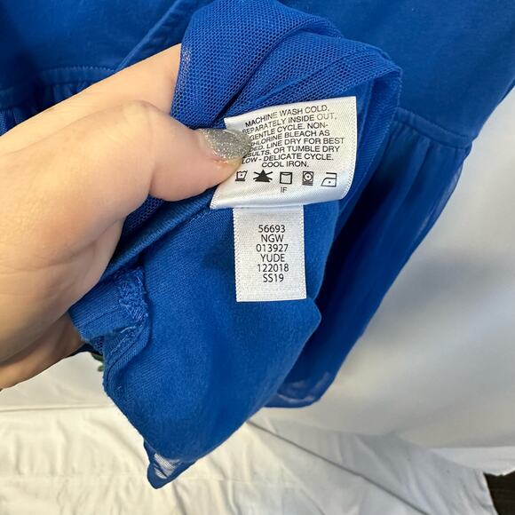 Hanna Andersson Blue Chasing Summer Dress Soft Tulle 130cm US 8 Kids - Picture 7 of 7